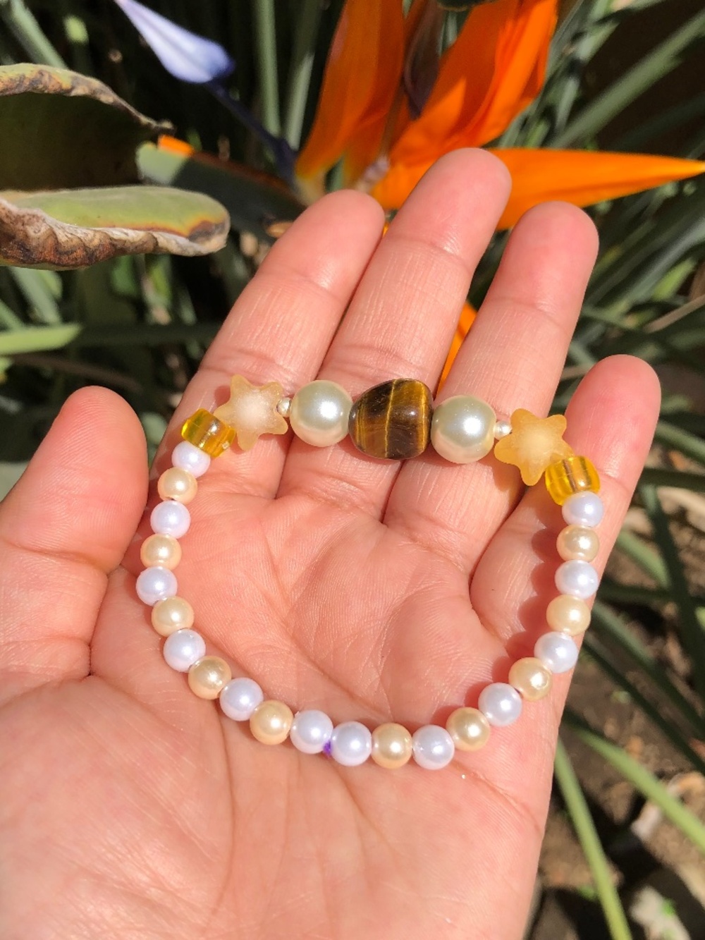 TIGER’S EYE 🐅 CRYSTAL BEADED BRACELET ⭐️